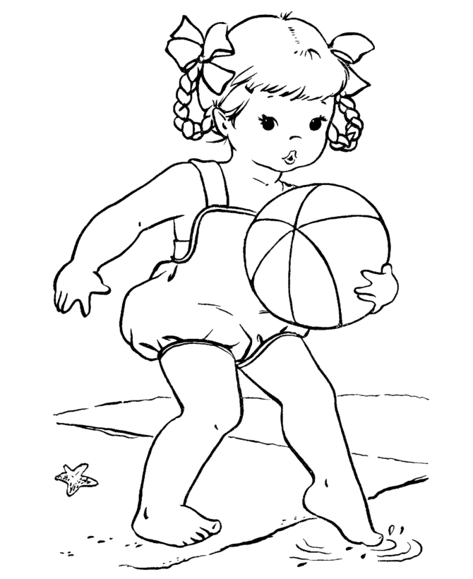 Beach Coloring Pages Nature Testing the Water Beach Printable 2021 103 Coloring4free