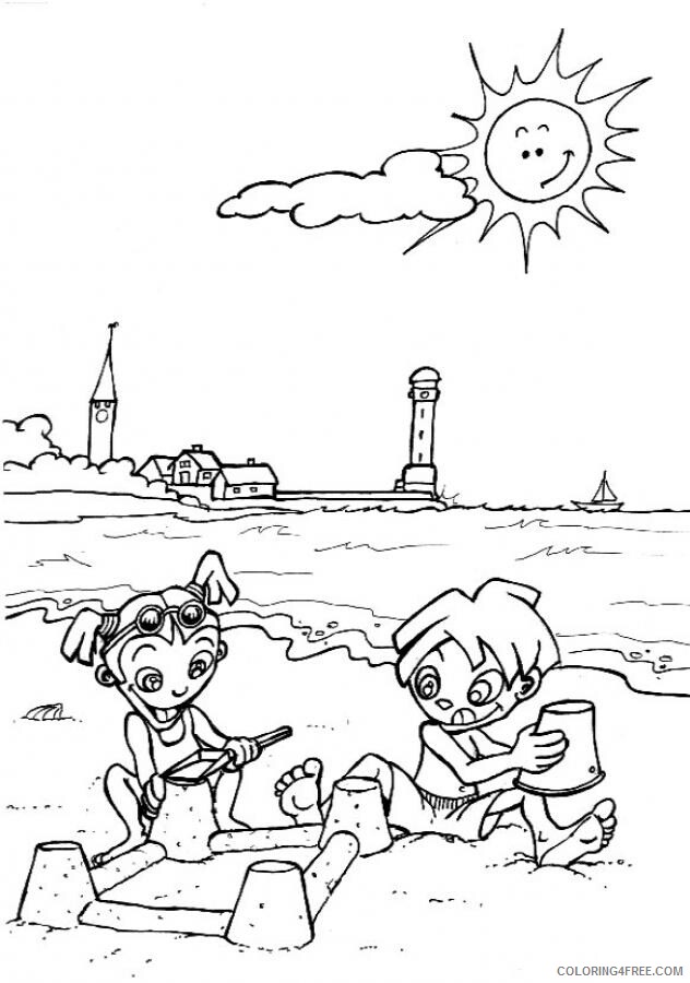 Beach Coloring Pages Nature of The Beach Printable 2021 089 Coloring4free