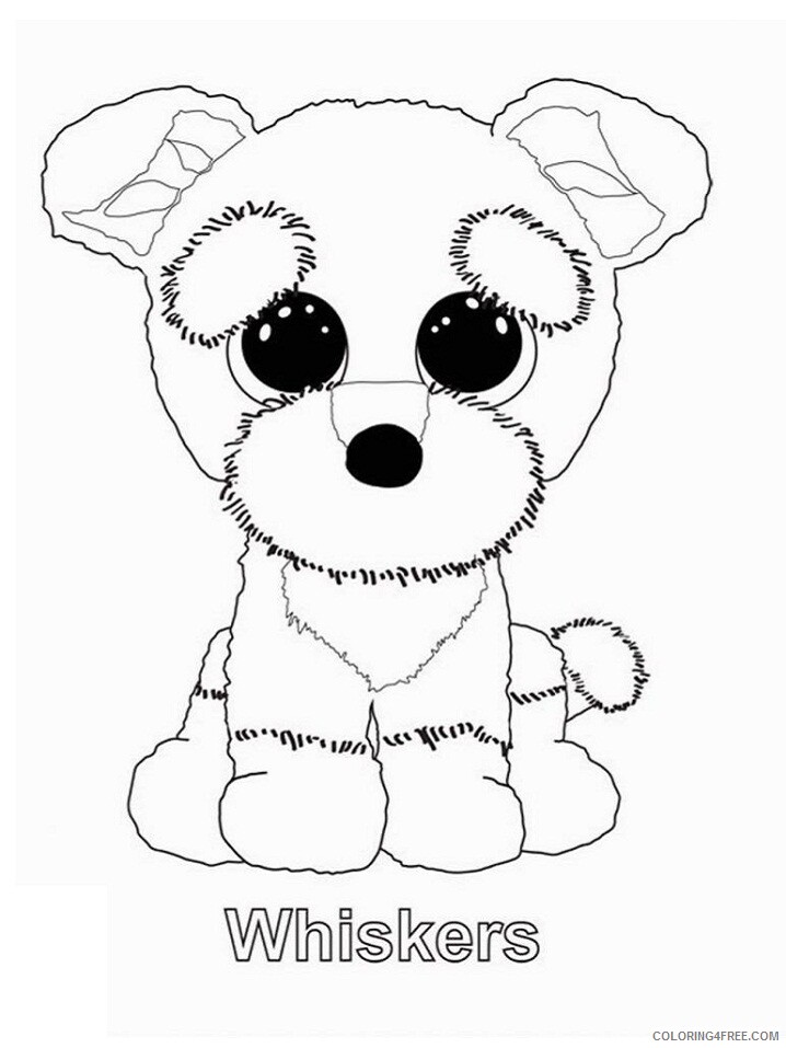Beanie Boo Coloring Pages lovely cute puppy draw free Printable 2021 0859 Coloring4free