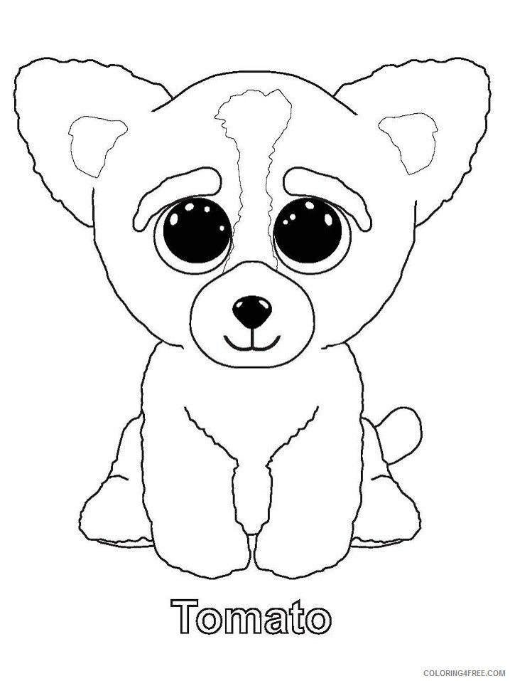 Beanie Boo Coloring Pages monkey only to prints spike alligator Printable 2021 0861 Coloring4free