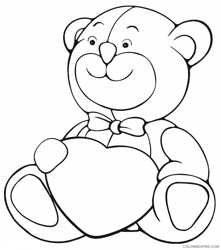 Bear Heart Coloring Pages Bear Heart Printable 2021 0865 Coloring4free