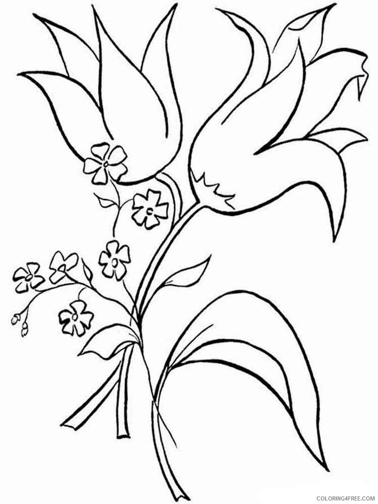 Bellflower Coloring Pages Flowers Nature Bellflower 10 Printable 2021 013 Coloring4free