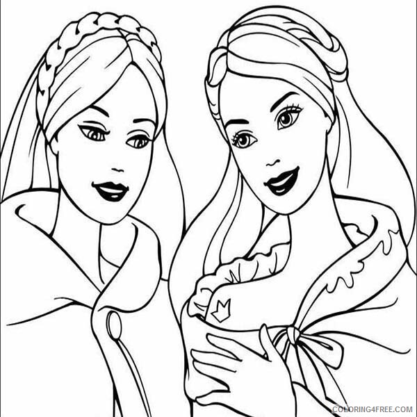 Best Friend Coloring Pages Barbie Princess and Her Best Friend Printable 2021 0880 Coloring4free