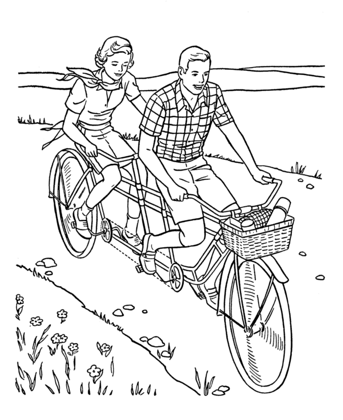 Best Friend Coloring Pages Best Friends in Tandem Printable 2021 0892 Coloring4free
