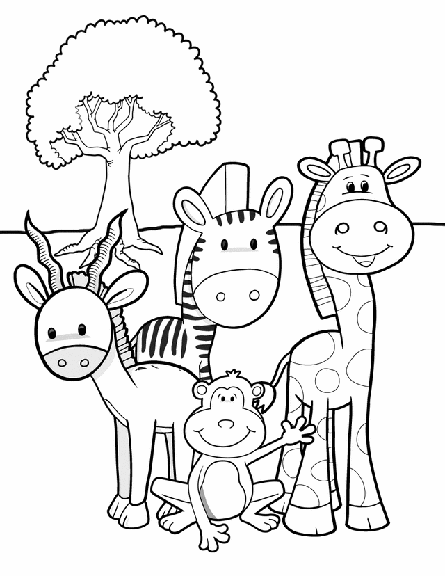 Best Friend Coloring Pages Jungle Animal Best Friends Printable 2021 0896 Coloring4free