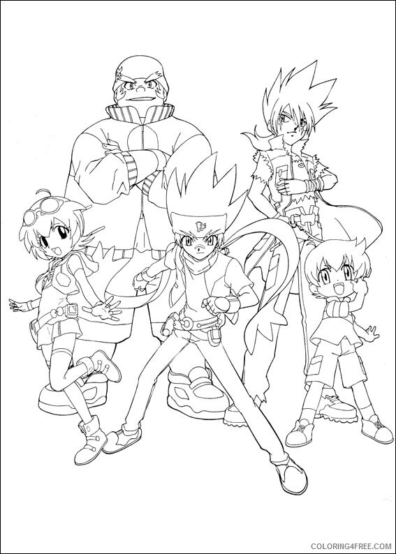 Beyblade Coloring Pages Anime beyblade team Printable 2021 001 Coloring4free