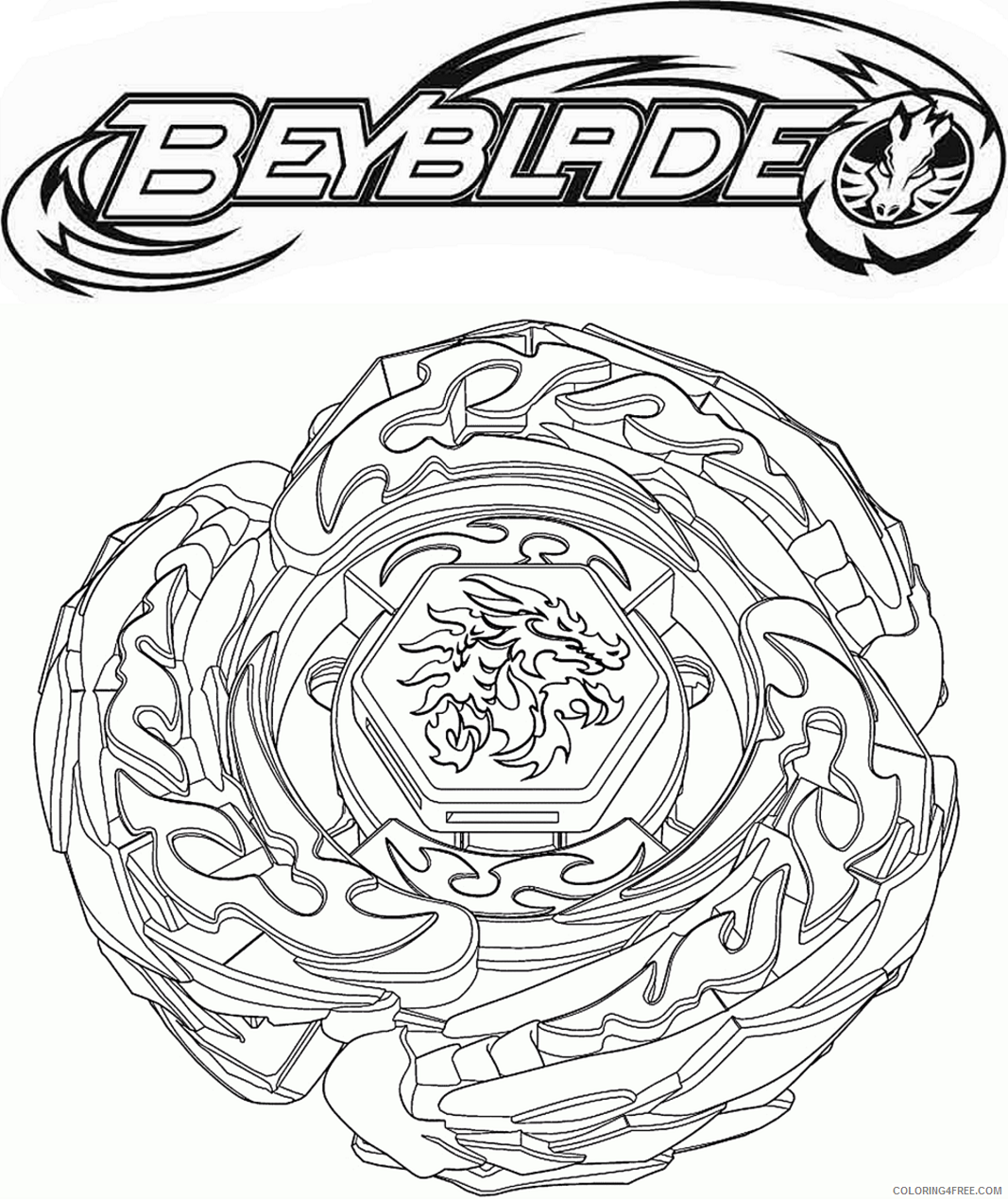 Beyblade Coloring Pages Anime beyblade_lightning_l_drago Printable 2021 002 Coloring4free