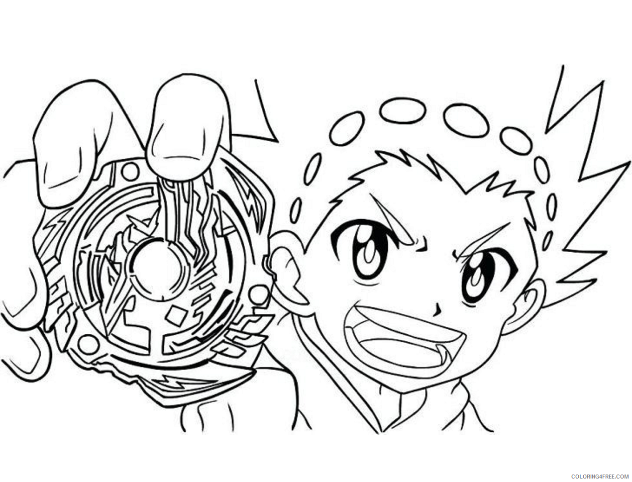 Beyblade Coloring Pages Anime valt_aoi_with_beyblade Printable 2021 004 Coloring4free