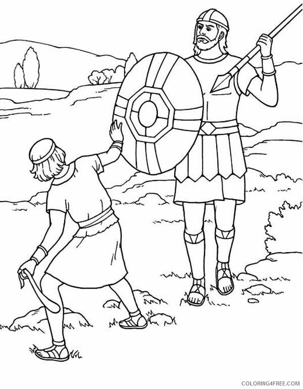 Bible Coloring Pages Bible David and Goliath Printable 2021 0933 Coloring4free