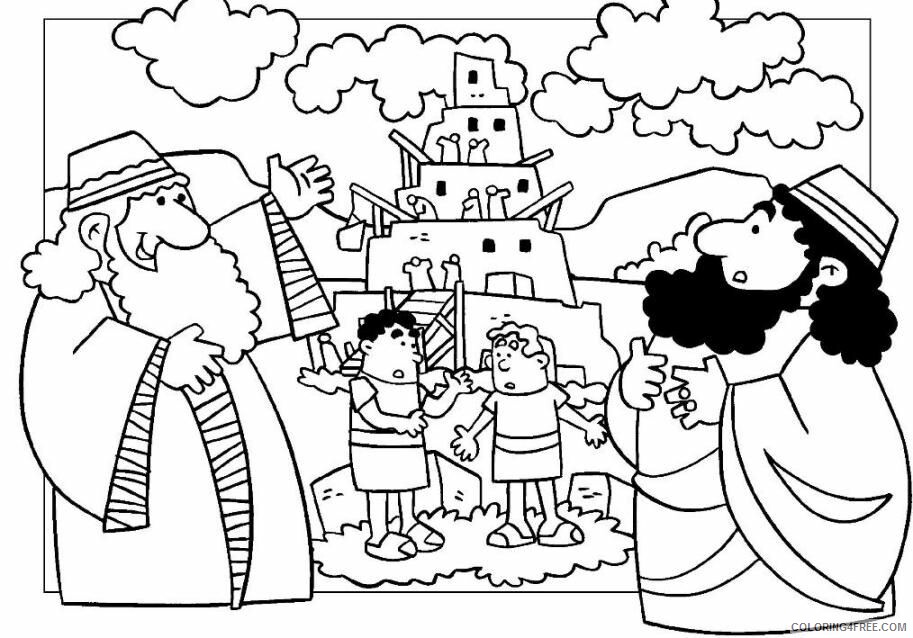 Bible Coloring Pages Bible Story Building the Tower of Babel Printable 2021 0954 Coloring4free