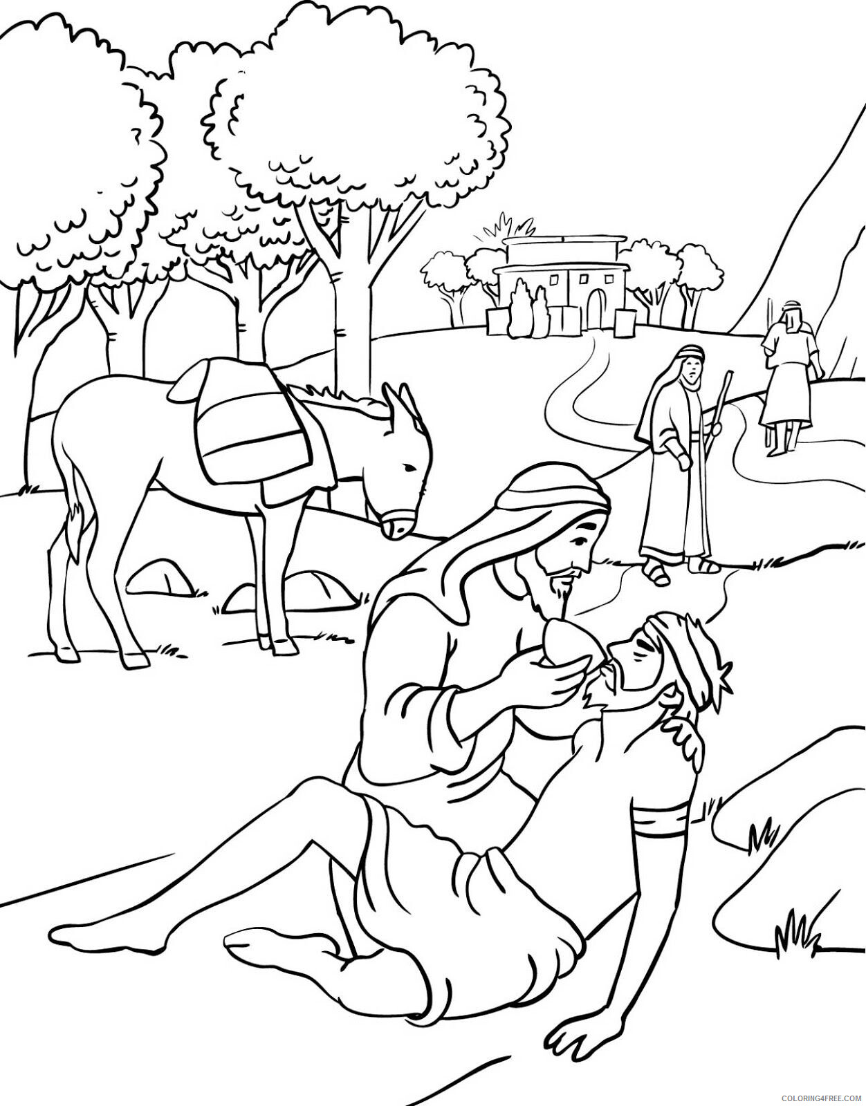 Bible Coloring Pages Bible Story Good Samaritan Printable 2021 0957 Coloring4free