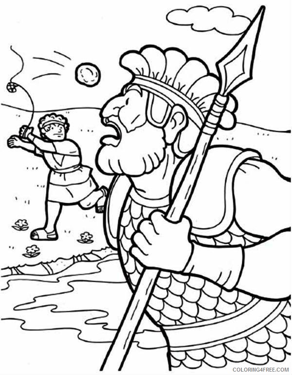 Bible Coloring Pages David and Goliath Bible Printable 2021 0969 Coloring4free