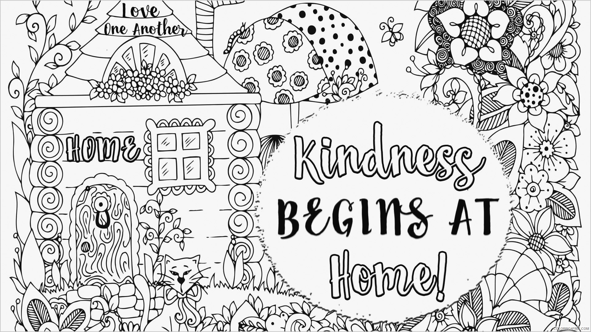 Bible Coloring Pages Kindness Begins at Home Printable 2021 1010 Coloring4free