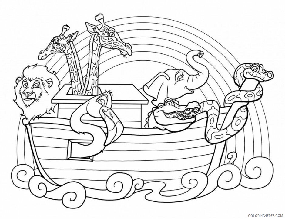 Bible Coloring Pages Noahs Ark Bible Story Printable 2021 1018 Coloring4free