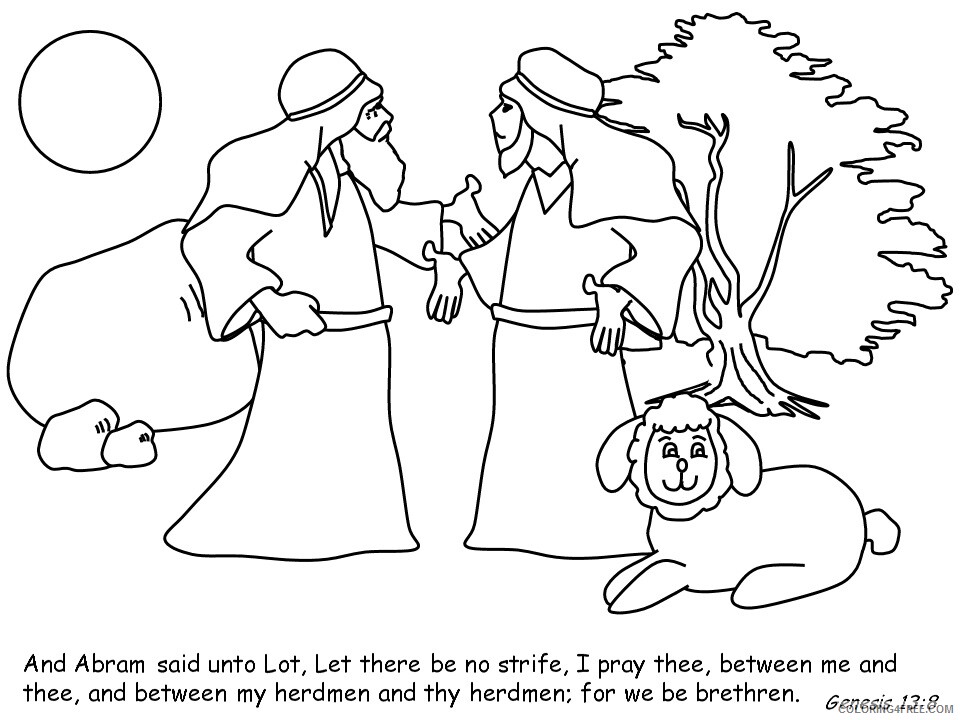 Bible Coloring Pages abram lot Printable 2021 0911 Coloring4free