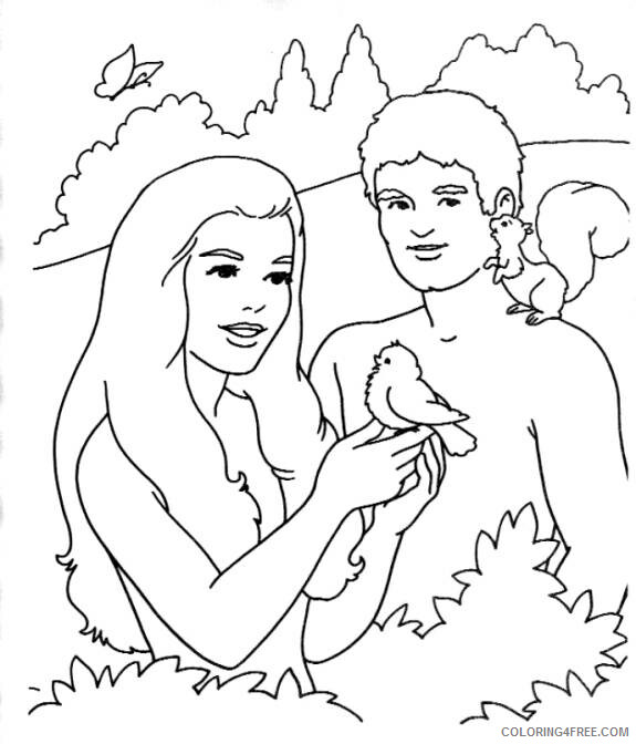 Bible Coloring Pages adam and eve in garden Printable 2021 0921 Coloring4free