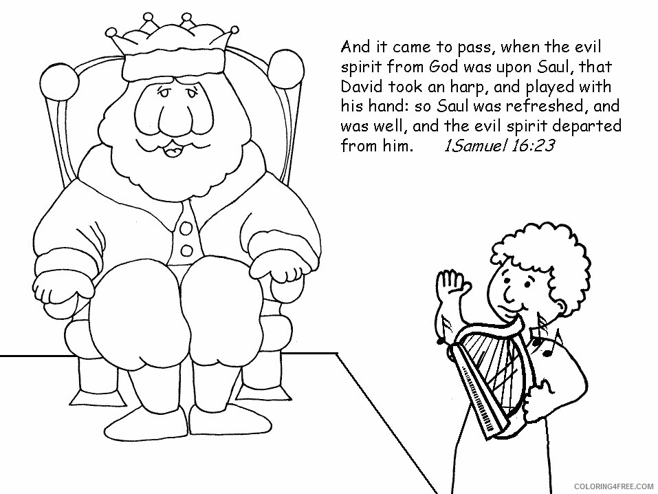Bible Coloring Pages david6 Printable 2021 0968 Coloring4free