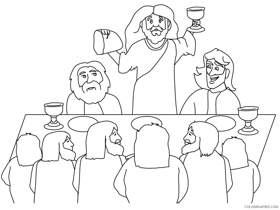 Bible Coloring Pages jesus last supper nw Printable 2021 0993 Coloring4free
