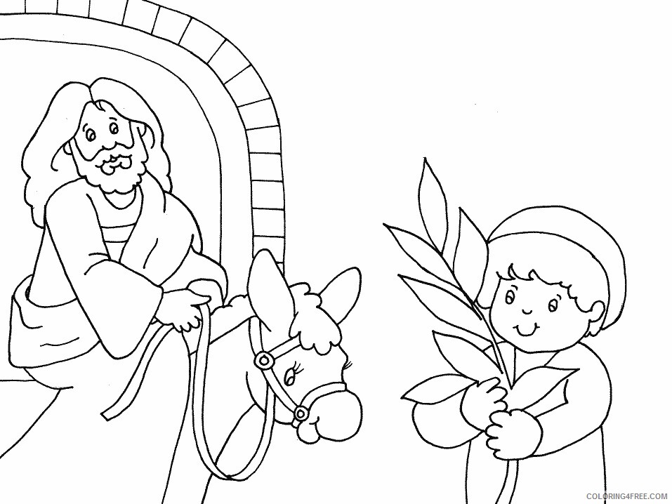Bible Coloring Pages jesus palmsunday Printable 2021 0996 Coloring4free