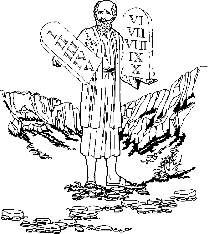 Bible Coloring Pages moses and the ten commandments Printable 2021 1014 Coloring4free