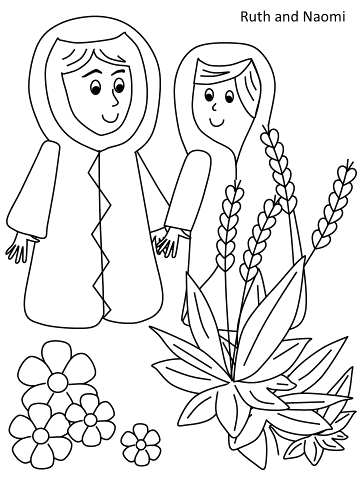 Bible Coloring Pages ruthandnaomi Printable 2021 1040 Coloring4free