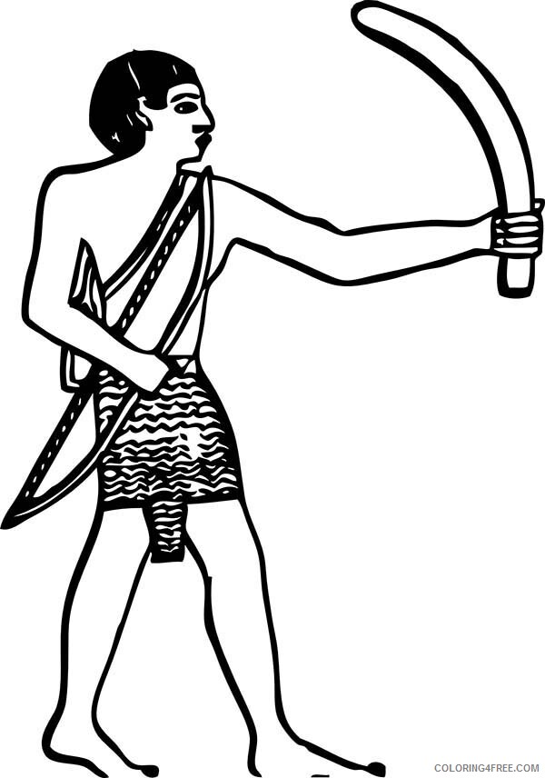 Boomerang Coloring Pages Egyptian Bas Relief Boomerang Printable 2021 1066 Coloring4free