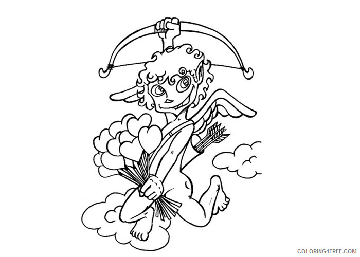 Bow Coloring Pages Cupid with bow Printable 2021 1071 Coloring4free