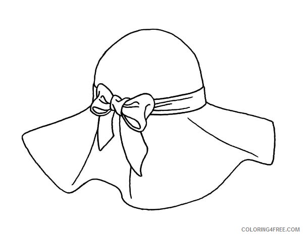 Bows Coloring Pages Hat Tied with Bow Printable 2021 1090 Coloring4free