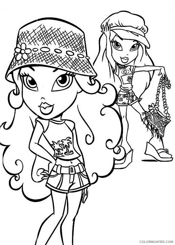 Bratz Coloring Pages Jade and Cloe from Bratz Printable 2021 1230 Coloring4free
