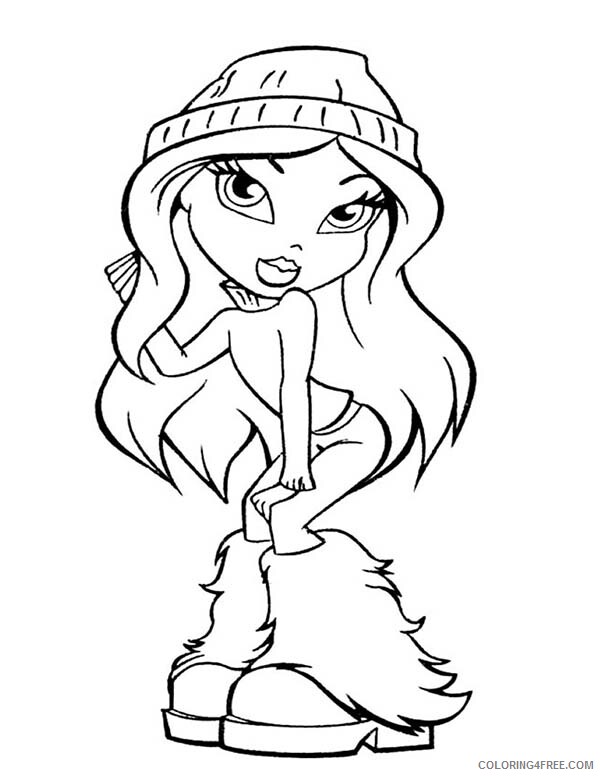 Bratz Coloring Pages Yasmin Bratz in Winter Fashion Show Printable 2021 1235 Coloring4free