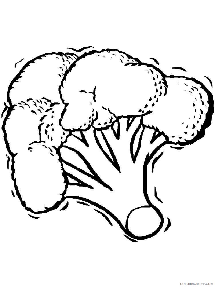 Broccoli Coloring Pages Vegetables Food Vegetables Broccoli 8 Printable 2021 499 Coloring4free