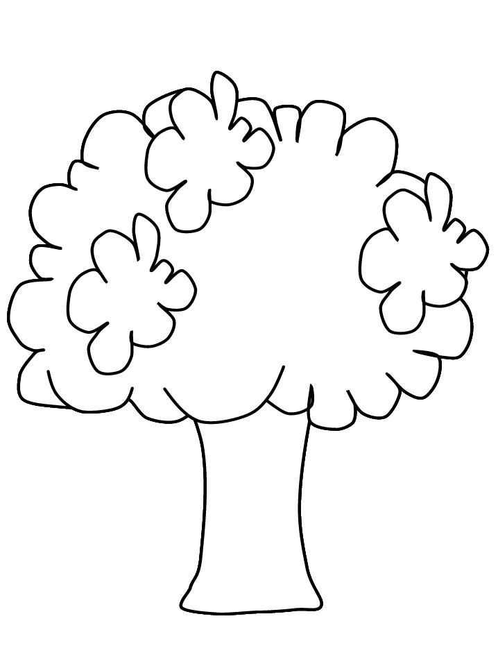 Broccoli Coloring Pages Vegetables Food broccoli2 Printable 2021 483 Coloring4free