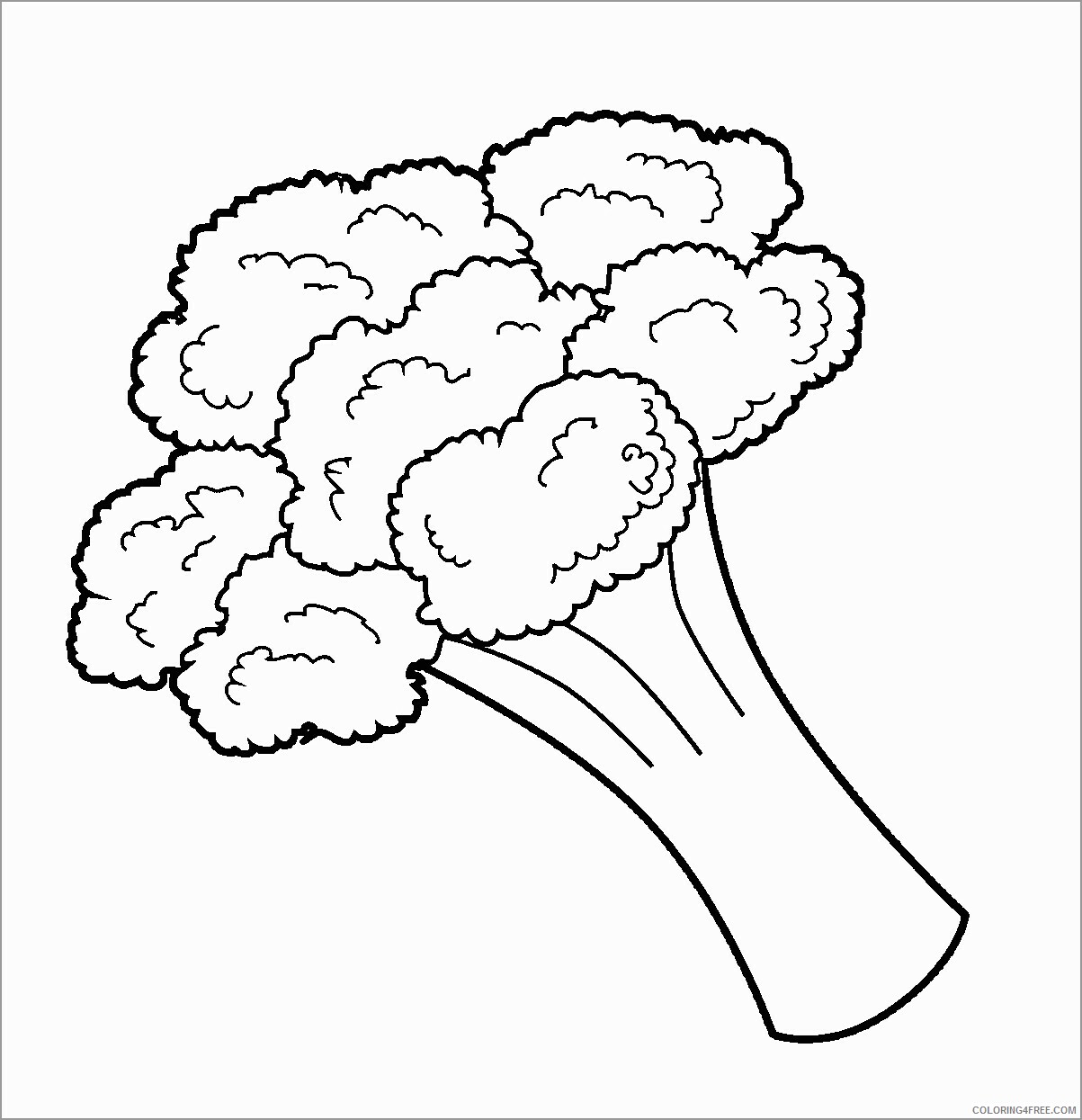 Broccoli Coloring Pages Vegetables Food fresh broccoli Printable 2021 489 Coloring4free