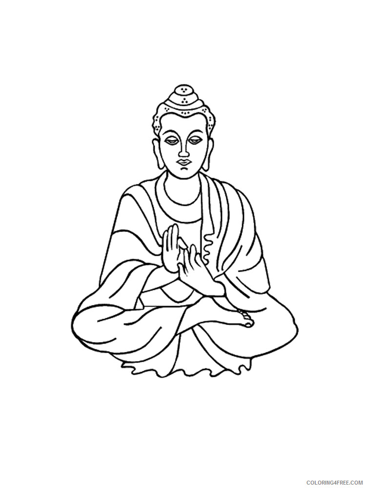 Buddha Coloring Pages Buddha 1 Printable 2021 1269 Coloring4free