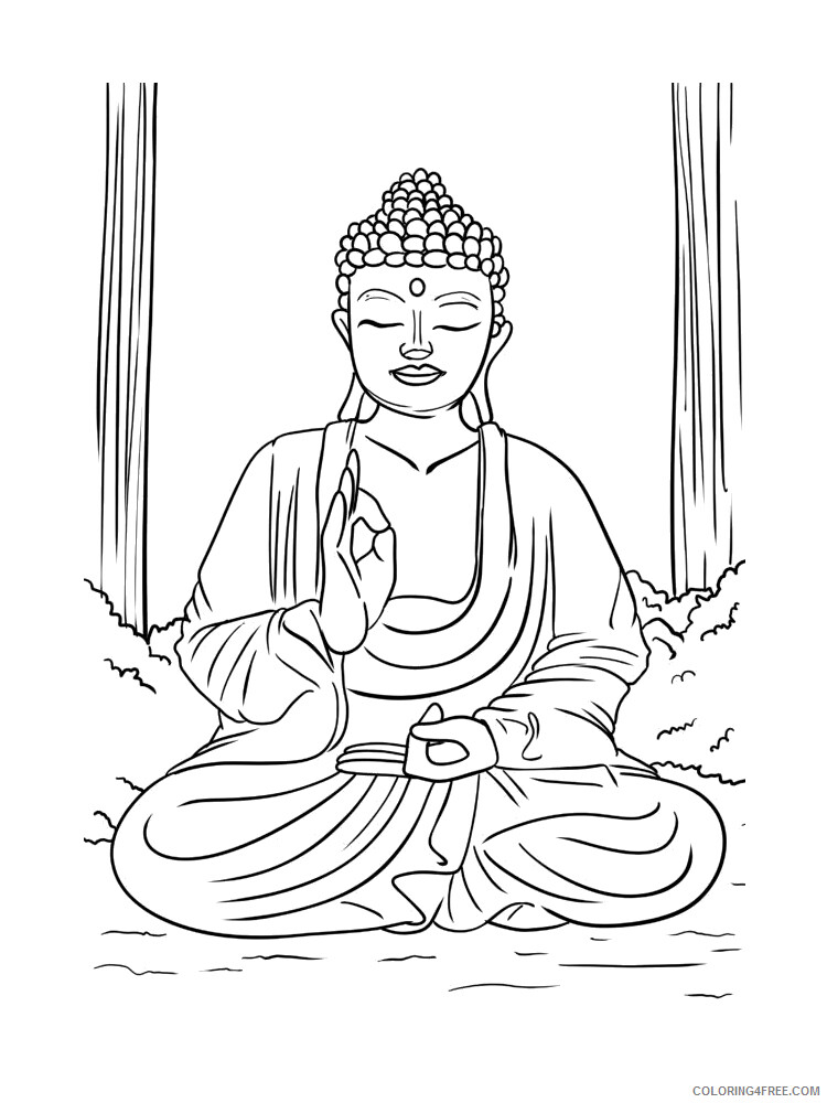 Buddha Coloring Pages Buddha 13 Printable 2021 1272 Coloring4free