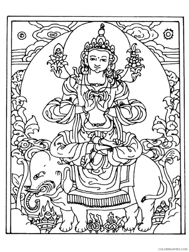 Buddha Coloring Pages Buddha 16 Printable 2021 1274 Coloring4free