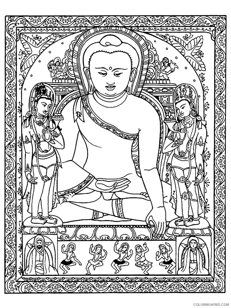 Buddha Coloring Pages Buddha 9 Printable 2021 1280 Coloring4free