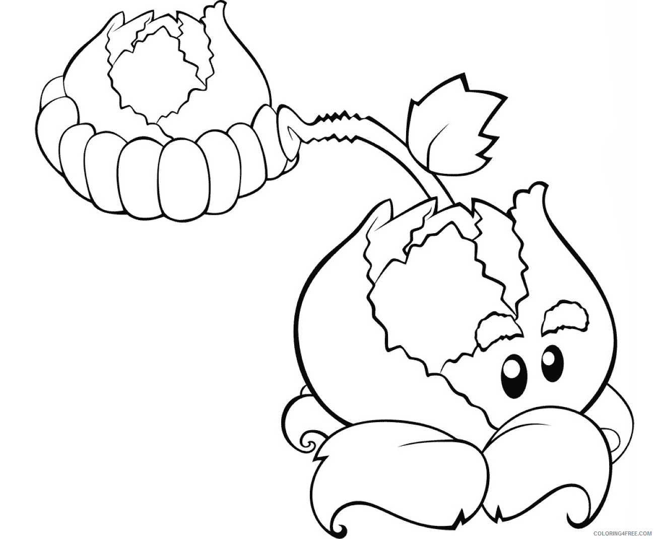 Cabbage Coloring Pages Vegetables Food cabbage pult Printable 2021 502 Coloring4free