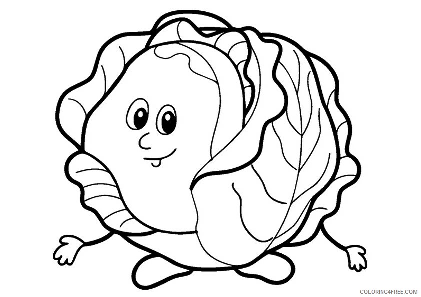 Cabbage Coloring Pages Vegetables Food the cabbage tales Printable 2021 501 Coloring4free