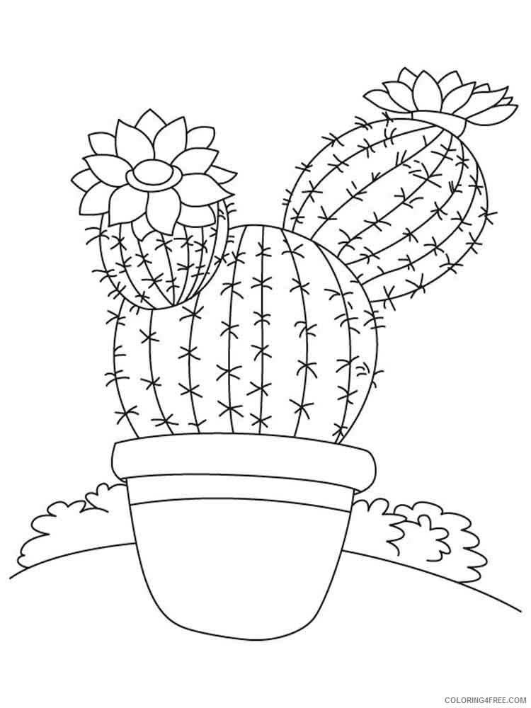 Cactus Coloring Pages Flowers Nature Cactus Flower 11 Printable 2021 039 Coloring4free Coloring4free Com