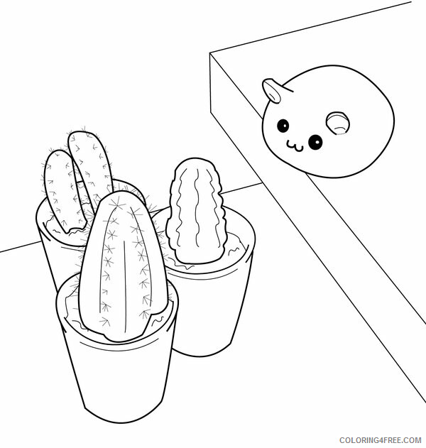 Cactus Coloring Pages Flowers Nature Cartoon Cactus Printable 2021 045 Coloring4free