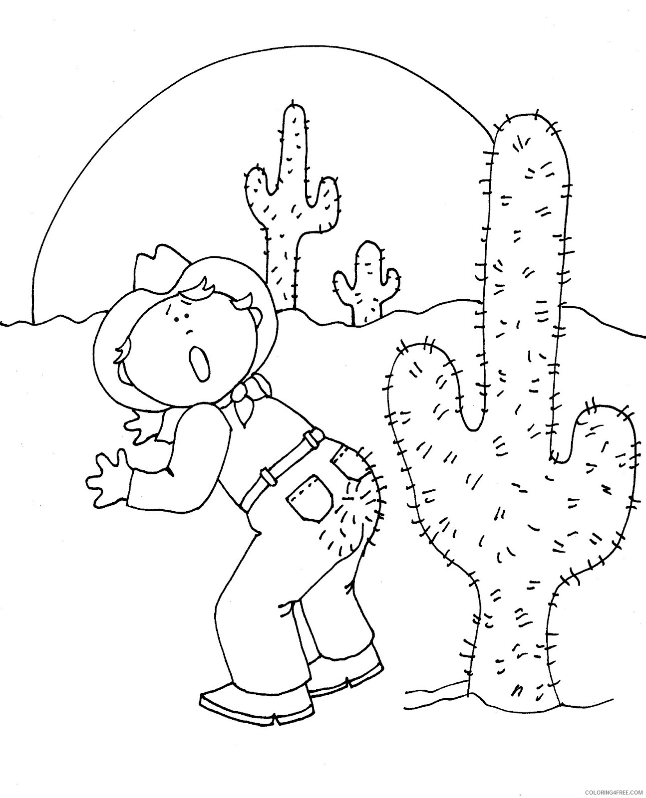 Cactus Coloring Pages Flowers Nature Free Cactus Printable 2021 047 Coloring4free