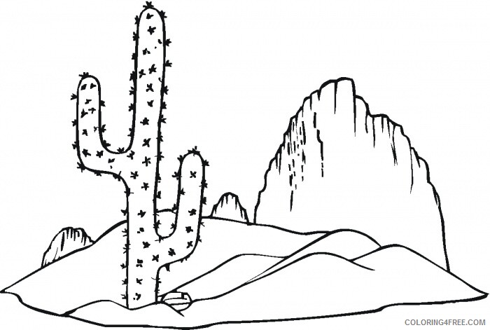 Cactus Coloring Pages Flowers Nature Saguaro Cactus Printable 2021 051 Coloring4free