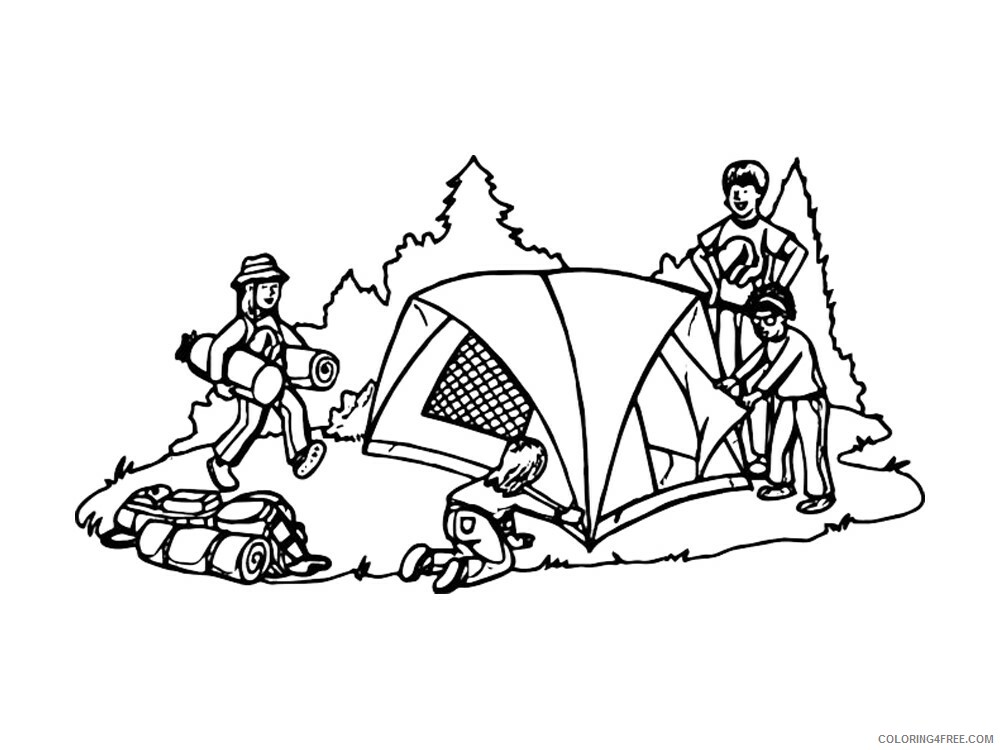 Camping Coloring Pages Camping 11 Printable 2021 1314 Coloring4free