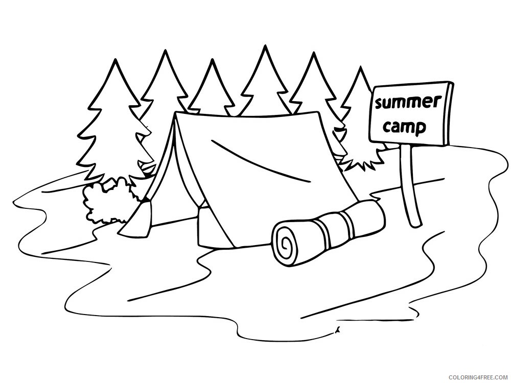 Camping Coloring Pages Camping 12 Printable 2021 1315 Coloring4free Coloring4free Com