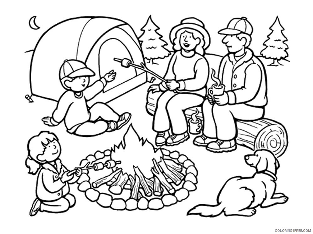 Camping Coloring Pages Camping 15 Printable 2021 1317 Coloring4free