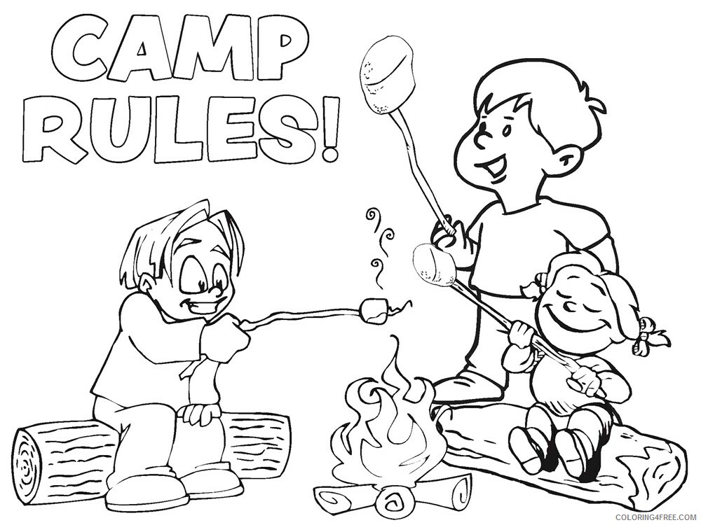 Camping Coloring Pages Camping 17 Printable 2021 1319 Coloring4free