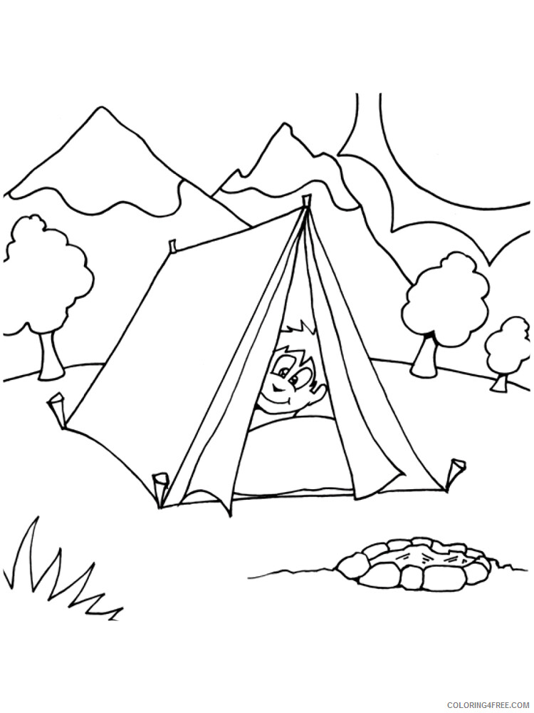 Camping Coloring Pages Camping 18 Printable 2021 1320 Coloring4free
