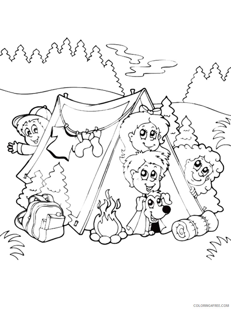 Camping Coloring Pages Camping 2 Printable 2021 1322 Coloring4free