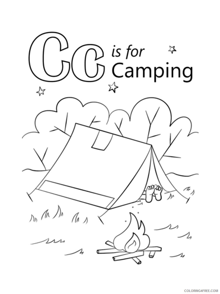 Camping Coloring Pages Camping 20 Printable 2021 1323 Coloring4free